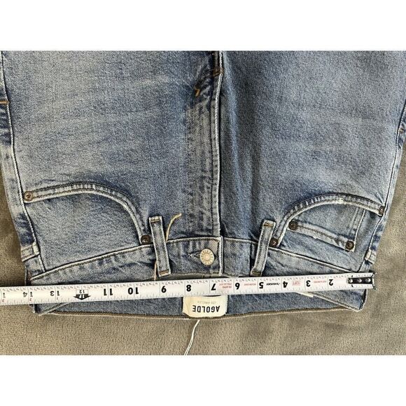 Agolde Wilder Light Wash Distressed Mid-Rise Comfort Straight Leg Jeans sz 27 - Picture 9 of 14